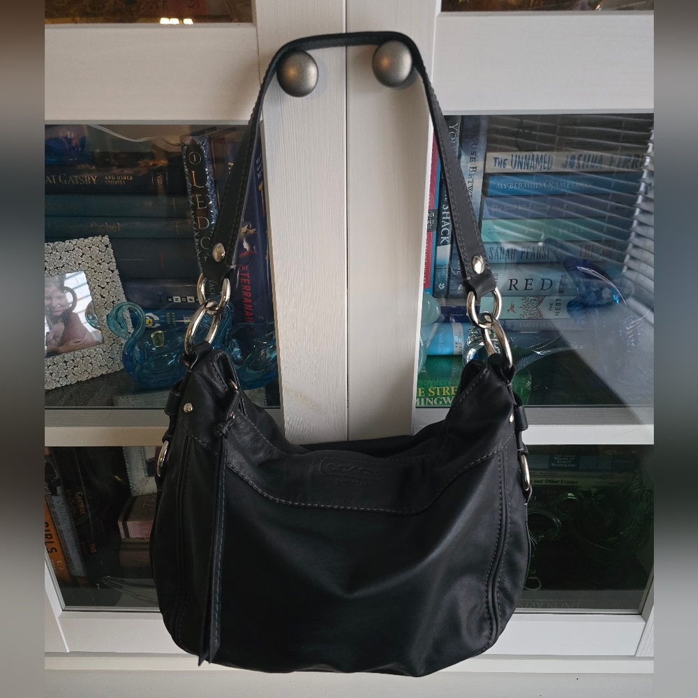Coach Black Leather Shoulder Bag